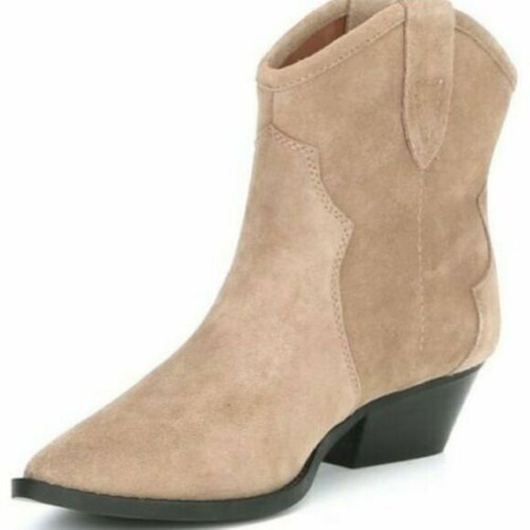 Chelsea & Violet Goldy suede western booties SZ 6.5 - Picture 1 of 11
